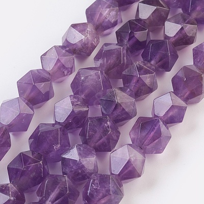 Natural Amethyst Beads Strands G-F568-027-10mm-1