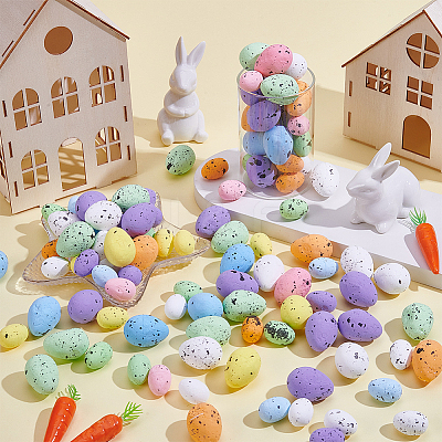 120Pcs 2 Styles Foam Simulated Pigeon Eggs DIY-SP0007-60-1