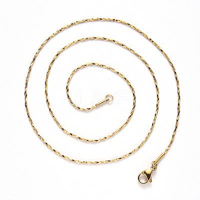 PVD Vacuum Plating 304 Stainless Steel Boston Link Chain Necklace NJEW-S420-006B-G-1