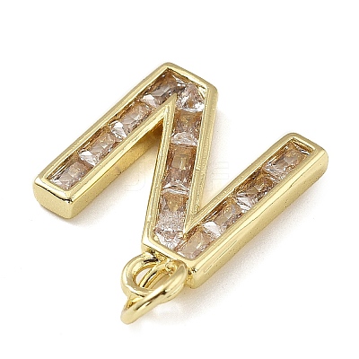 Brass Micro Pave Cubic Zirconia Pendants KK-V014-01G-14-1