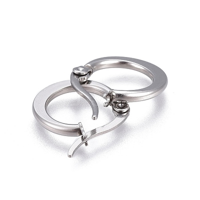 Tarnish Resistant 201 Stainless Steel Hoop Earrings EJEW-A052-27C-1