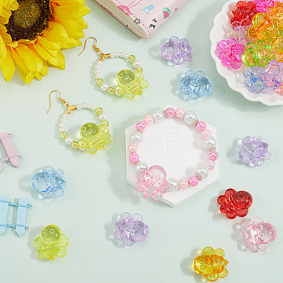80pcsTransparent Acrylic Beads TACR-SC0001-39-1