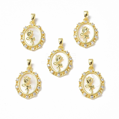 Shell Pendants KK-P223-06G-01-1