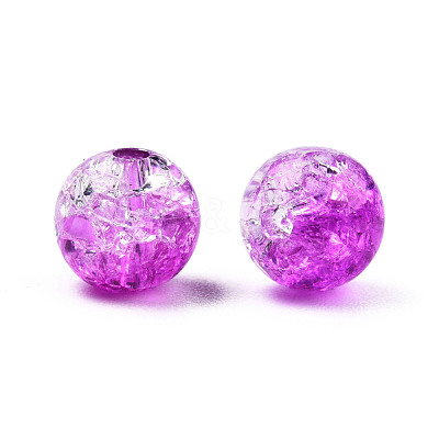 Transparent Crackle Acrylic Beads CACR-N002-05B-1
