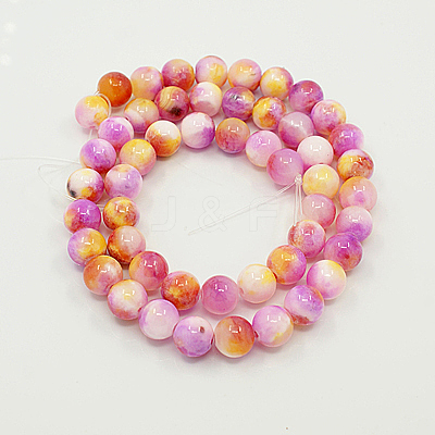 Natural Persian Jade Beads Strands G-D434-8mm-23-1