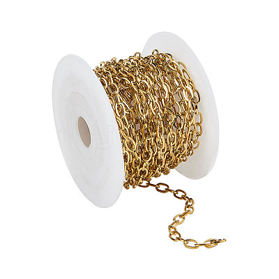 PVD Vacuum Plating 304 Stainless Steel Cable Chains CHS-CJ0001-15G-1