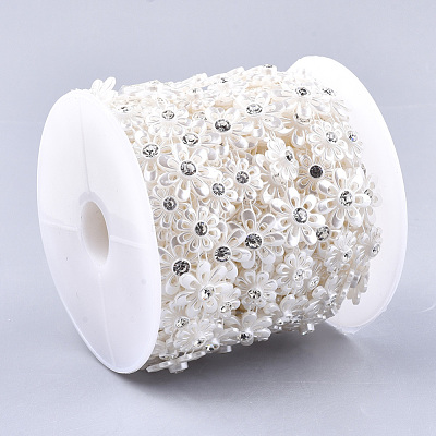 ABS Plastic Imitation Pearl Beaded Trim Garland Strand AJEW-S073-33-1
