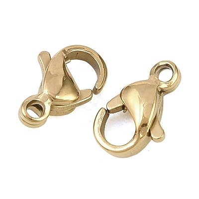 304 Stainless Steel Lobster Claw Clasps STAS-D218-01G-03-1