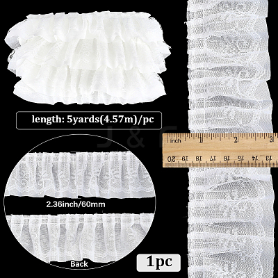 5 Yards Double Polyester Lace Trim for Sewing Decoration OCOR-GF0005-06E-1