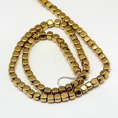 Electroplate Non-magnetic Synthetic Hematite Beads Strands G-J172-2x2mm-07-1