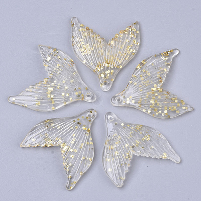 Transparent Resin Pendants X-CRES-S303-52-1