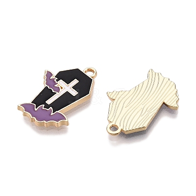 Halloween Theme Rack Plating Alloy Enamel Pendants X-ENAM-N056-357A-1