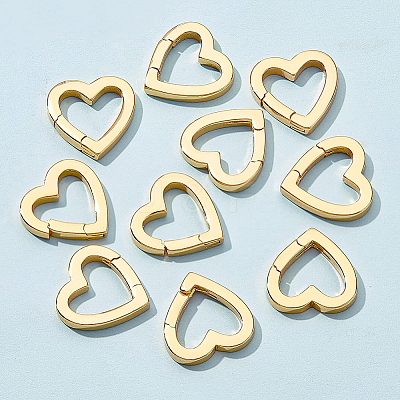 Brass Spring Gate Rings KK-BC0004-70-1