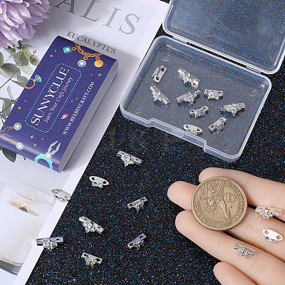 24Pcs 3 Styles Brass Pave Clear Cubic Zirconia Connector Charms KK-SC0004-24S-1