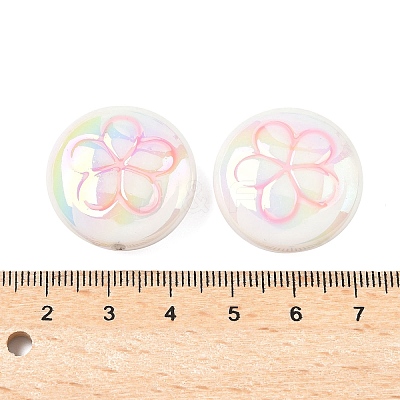 2Pcs UV Plating Acrylic Beads FIND-C067-03H-1