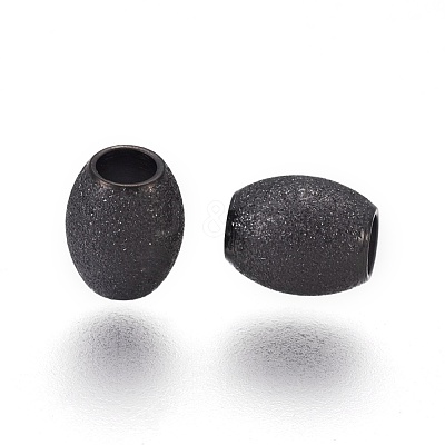 304 Stainless Steel Textured Beads Ion Plating(IP) STAS-E455-06B-5x6-1