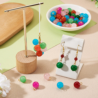 Glass Round Pendants PALLOY-TADJ00001-04-1