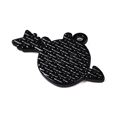 Spray Painted Alloy Enamel Pendants ENAM-T020-24-RS-1