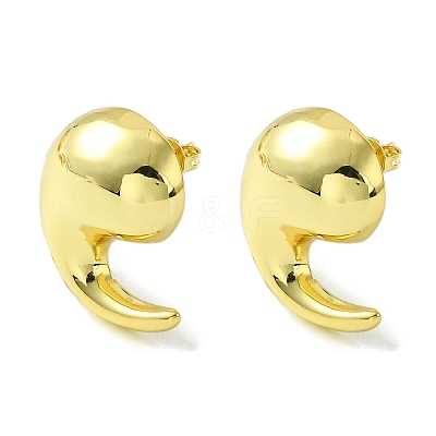 Brass Stud Earrings EJEW-K267-02G-1