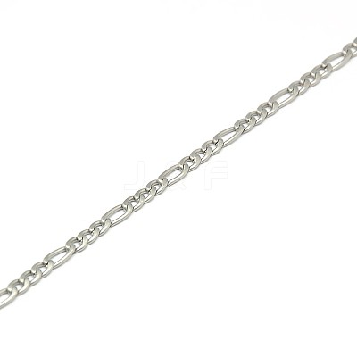 304 Stainless Steel Figaro Chain Necklace Making LS-STAS-A028-N022MP-1
