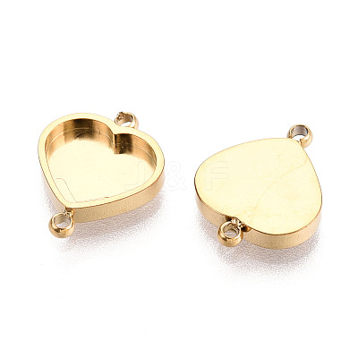 304 Stainless Steel Connector Cabochon Settings STAS-N115-38G-1