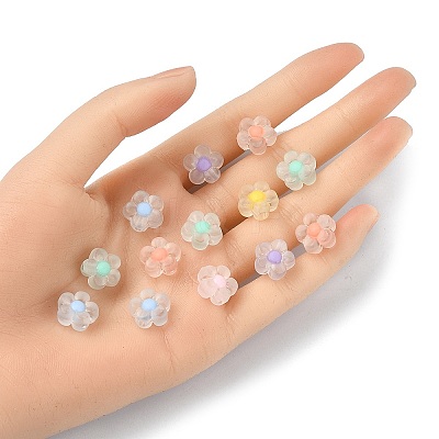30Pcs 6 Colors Transparent Acrylic Beads TACR-YW0001-96-1