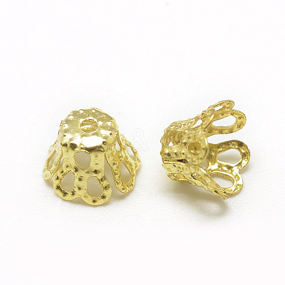 Plated Iron Bell Filigree Bead Caps X-IFIN-S696-45G-1