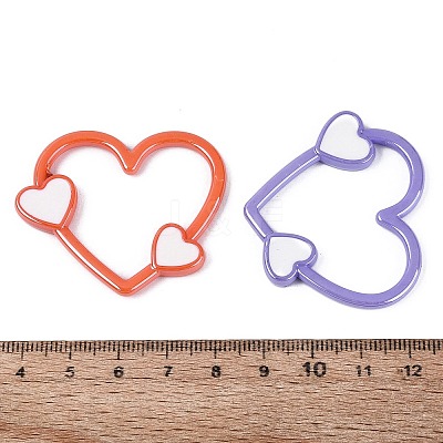 UV Plating Opaque Acrylic Connector Charms OACR-Q199-10-1