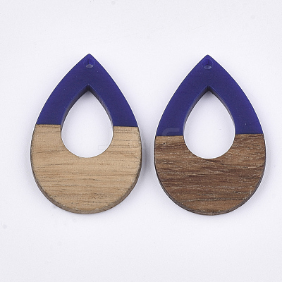 Resin & Walnut Wood Pendants RESI-S358-94B-1