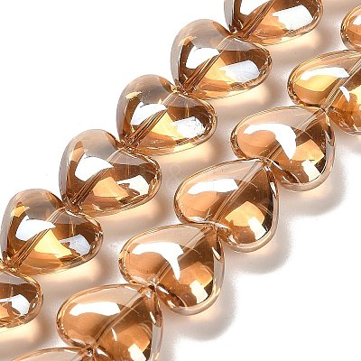 Electroplate Glass Beads Strands X-EGLA-B008-01A-PL03-1
