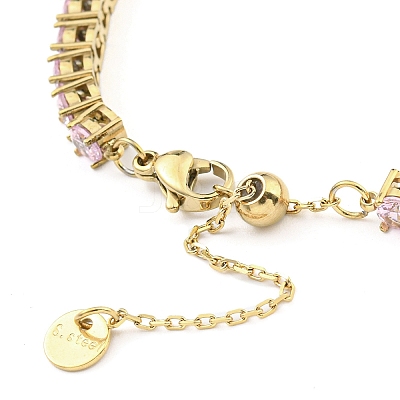 Rhinestone Bracelet BJEW-C049-01G-01-1