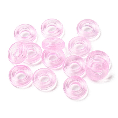 Transparent Glass European Beads GLAA-D009-01D-1