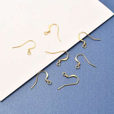 Brass Earring Hooks KK-F824-015B-G-1
