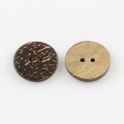 2-Hole Flat Round Coconut Buttons BUTT-R035-006-1