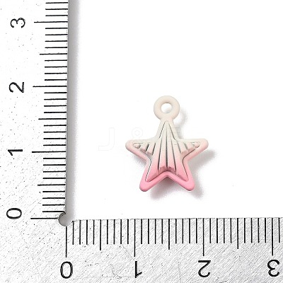 Spray Painted Alloy Pendants PALLOY-S038-05B-1