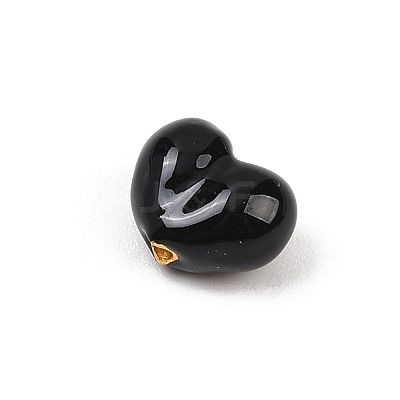 Brass Enamel Beads KK-G541-01D-1