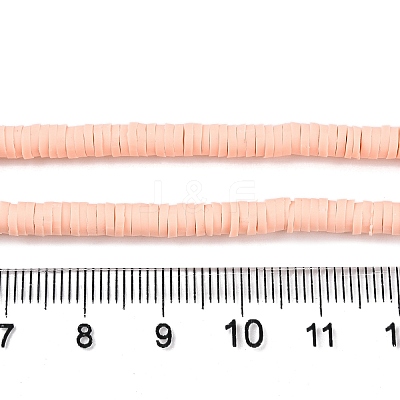 Flat Round Handmade Polymer Clay Bead Spacers CLAY-R067-4.0mm-13-1