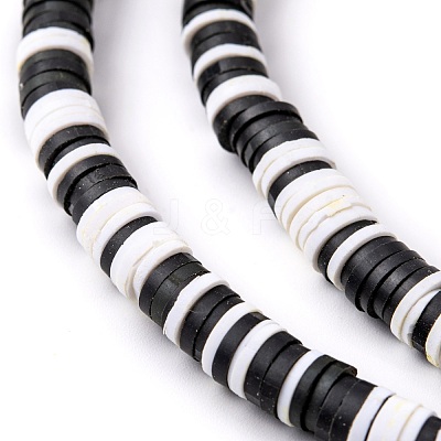 Handmade Polymer Clay Beads Strands CLAY-R089-6mm-T02B-02-1