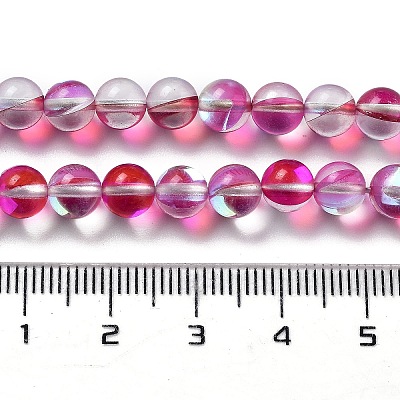 Synthetic Moonstone Beads Strands G-P528-J01-03-1