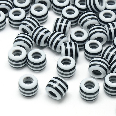 Opaque Stripe Resin Beads X1-RESI-S344-12-1