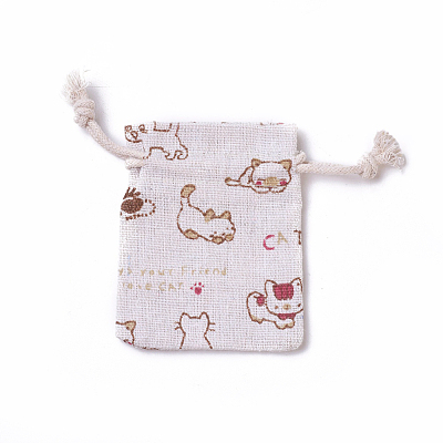 Burlap Kitten Packing Pouches ABAG-I001-7x9-03-1