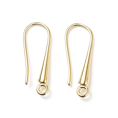 Eco-Friendly Brass Earring Hooks Findings KK-M157-03G-NR-1