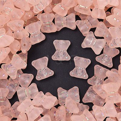 Frosted Transparent Acrylic Beads X1-OACR-P029-20B-02-1