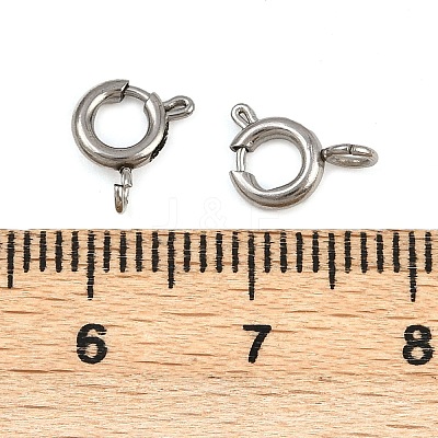 304 Stainless Steel Spring Ring Clasps STAS-B095-05B-P-1