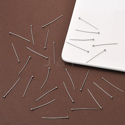 Tarnish Resistant 304 Stainless Steel Ball Head Pins X-STAS-M010-30mm-01-1