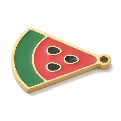 304 Stainless Steel Enamel Charms STAS-I322-84E-G-1