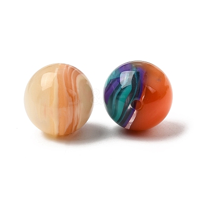 Painted Acrylic Beads AC-CBAD2D4-02-1