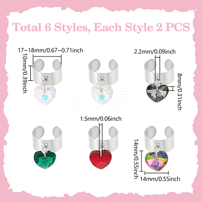 304 Stainless Steel Open Cuff Rings RJEW-UN00030-1