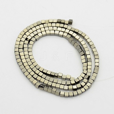 Cube Non-magnetic Synthetic Hematite Beads Strands G-D617-01B-1