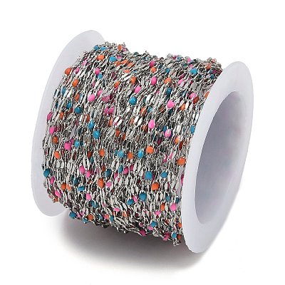 Brass Dapped Chains AJEW-Q153-03P-04-1